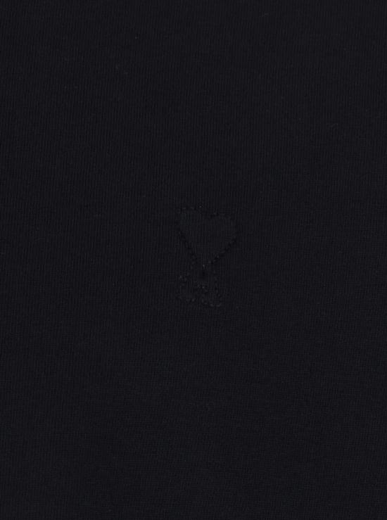  아미 반팔 티셔츠 알렉상드르 마티우시 크루넥 티셔츠 (ADC 자수 포함, 블랙) - AMI