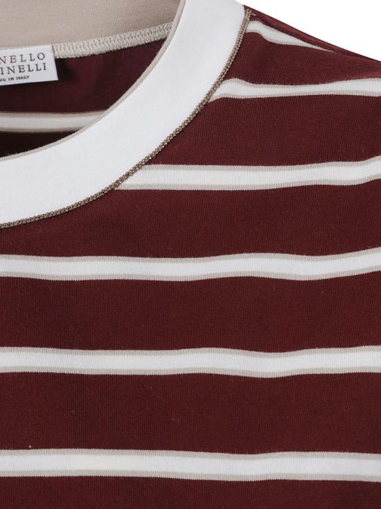 26SS 브루넬로 쿠치넬리 반팔 티셔츠 MQ984ES800 C7043 Red - BRUNELLO CUCINELLI