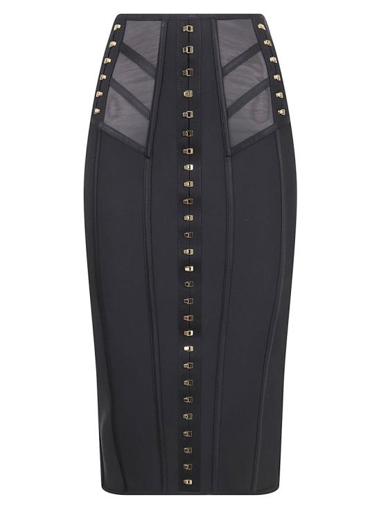 26SS 엘리자베타프랜치 롱 스커트 GO17962E2 Black - ELISABETTA FRANCHI