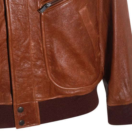 26SS 생로랑 가죽 자켓 858313YCSX22800 Brown - SAINT LAURENT