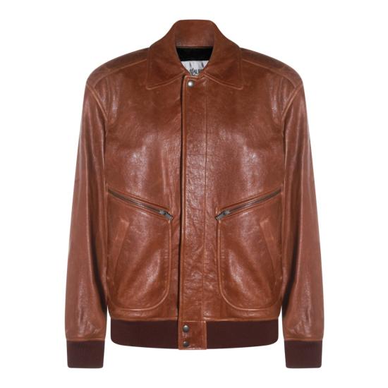 26SS 생로랑 가죽 자켓 858313YCSX22800 Brown