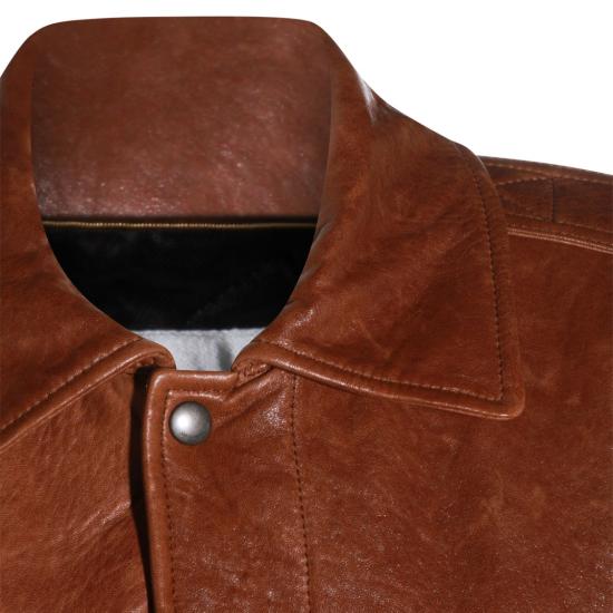 26SS 생로랑 가죽 자켓 858313YCSX22800 Brown - SAINT LAURENT