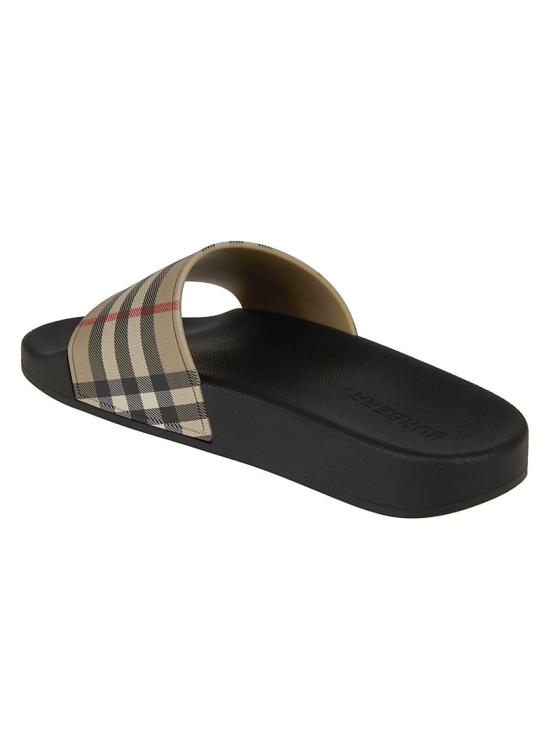 26SS 버버리 체크 프린트 슬라이드 8057037 Black - BURBERRY