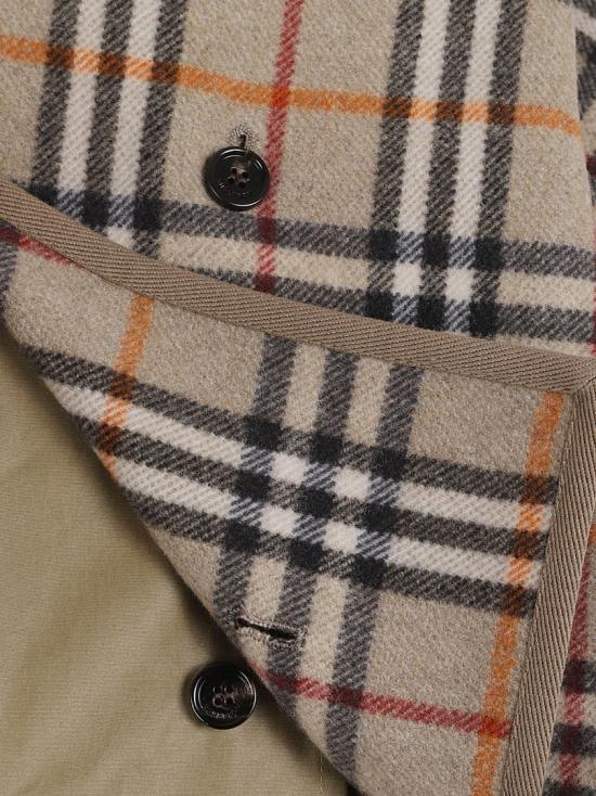 26SS 버버리 크롭 코튼 자켓 체크 워머 8119106 C1311 Neutrals - BURBERRY