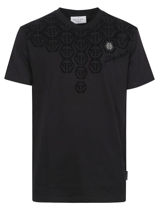 26SS 필립 플레인 반팔 티셔츠 MTK8682PJY002N02 Black