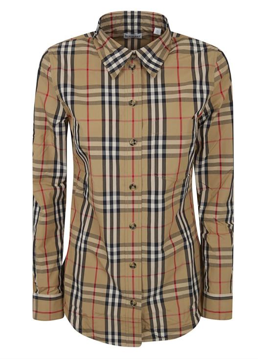 26SS 버버리 라프윙 체크 롱 슬리브 셔츠 8111847 Neutrals