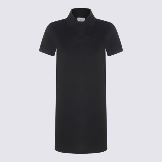 26SS 생로랑 미디 원피스 862599Y37ZE1000 Black - SAINT LAURENT