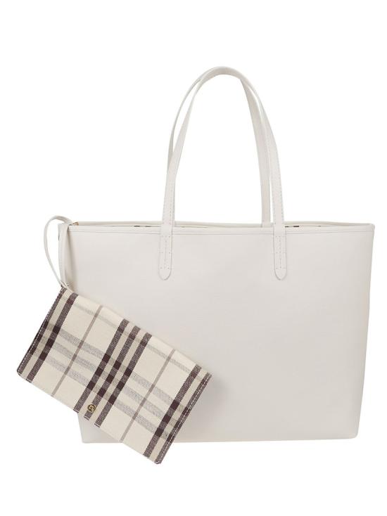 26SS 버버리 미디움 리버시블 블룸즈버리 토트백 8119597 B7348 Grey - BURBERRY