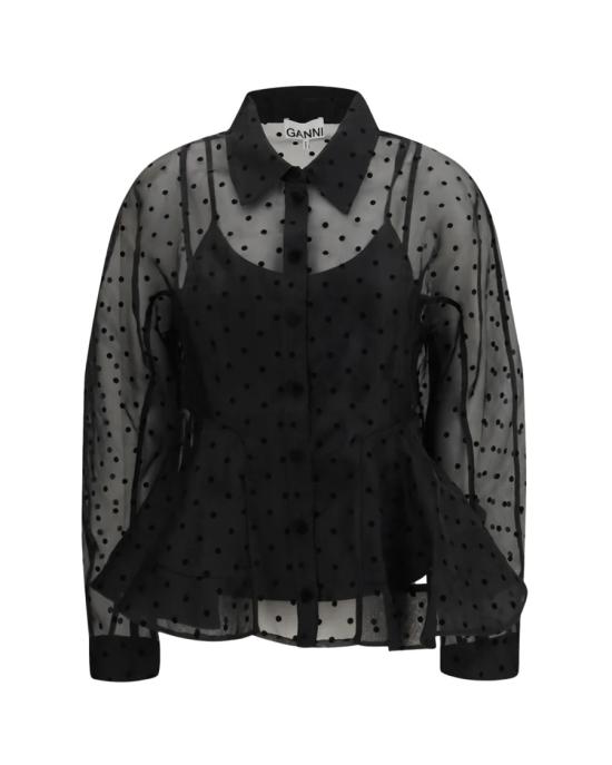 26SS 가니 블라우스 1111705 Black