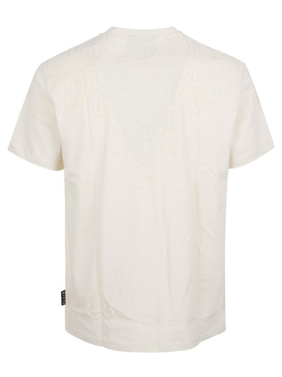 26SS 필립 플레인 반팔 티셔츠 MTK8682PJY002N06 Neutrals - PHILIPP PLEIN