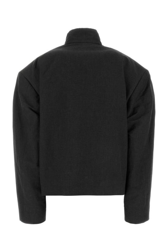  발렌시아가 자켓 슬레이트 린넨 블렌드 재킷 블랙 - BALENCIAGA