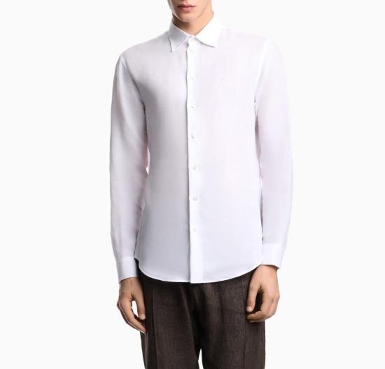  엠포리오 아르마니 긴팔 셔츠 EM000099 AF20550 002 White - EMPORIO ARMANI