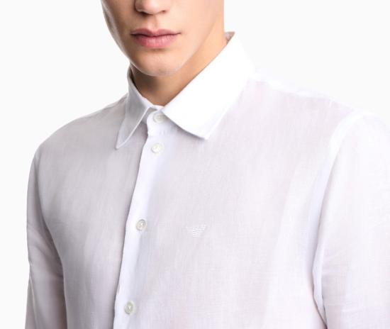  엠포리오 아르마니 긴팔 셔츠 EM000099 AF20550 002 White - EMPORIO ARMANI