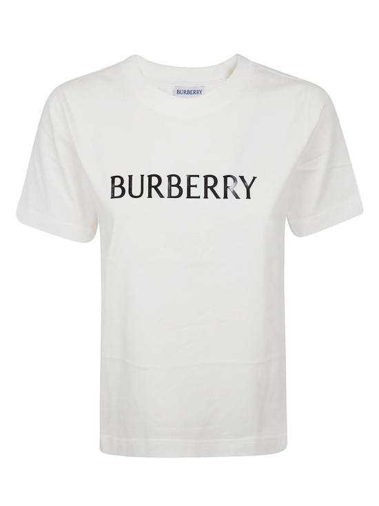 26SS 버버리 로고 코튼 티셔츠 8118978 White