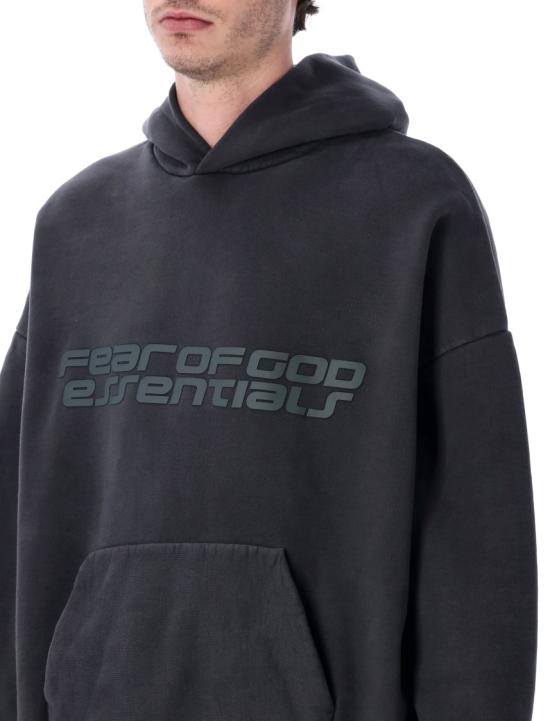 26SS 피어오브갓 후드 티셔츠 192HO256564F Black - FEAR OF GOD