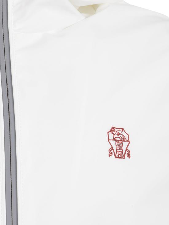 26SS 브루넬로 쿠치넬리 멤브레인 나일론 블루종 MM49A7440G C1085 White - BRUNELLO CUCINELLI