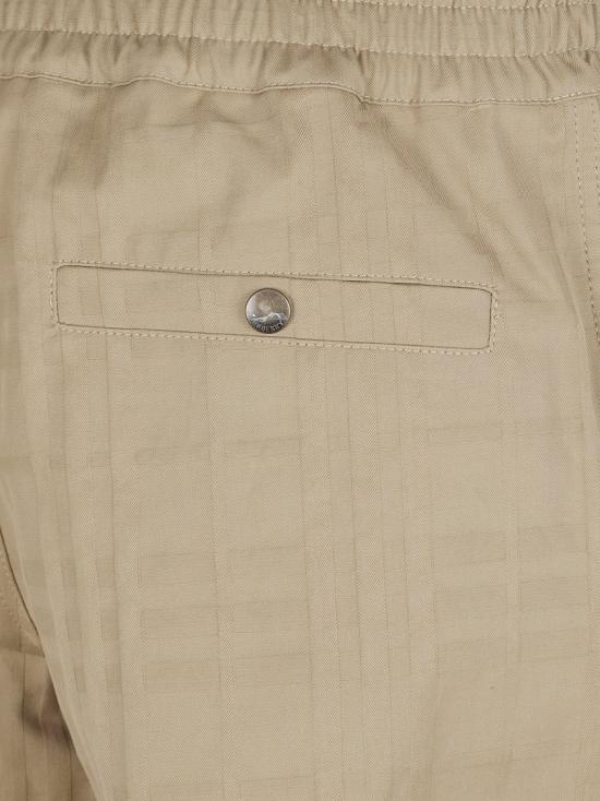 26SS 버버리 텍스쳐드 체크 코튼 트라우저 8117841 C4776 Neutrals - BURBERRY