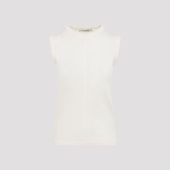 26SS 피비 파일로 민소매 티셔츠 CT122 CO3128 White - PHOEBE PHILO