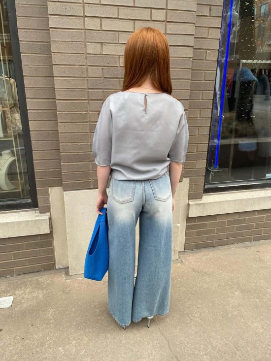  더 엔케이씨 스토어 블라우스 NKC 스토어 엘사 실버  실버 - The NKC Store