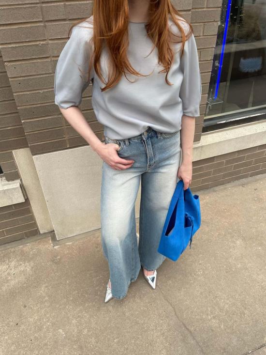  더 엔케이씨 스토어 블라우스 NKC 스토어 엘사 실버  실버 - The NKC Store