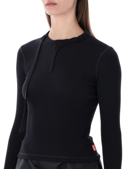 26SS 디젤 긴팔 티셔츠 A236440JEAI Black - DIESEL