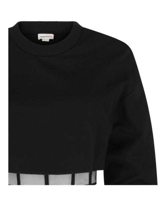  알렉산더 맥퀸 긴팔 티셔츠 702319 QLACN 1000 00002 36 Black - ALEXANDER MCQUEEN