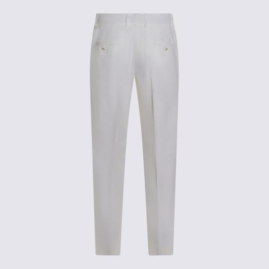 26SS 돌체앤가바나 울 트라우저 FT0CXTFUBGCW0001 White - DOLCE & GABBANA