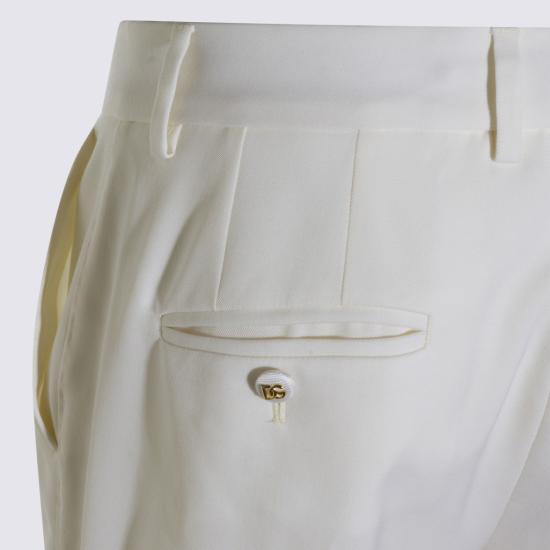 26SS 돌체앤가바나 울 트라우저 FT0CXTFUBGCW0001 White - DOLCE & GABBANA