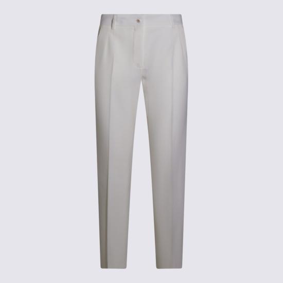 26SS 돌체앤가바나 울 트라우저 FT0CXTFUBGCW0001 White - DOLCE & GABBANA