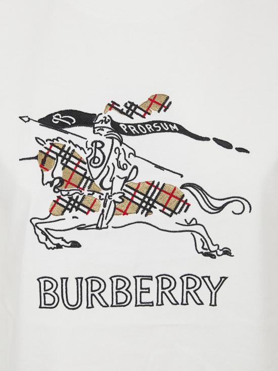 26SS 버버리 EKD 스케치 코튼 티셔츠 8121038 White - BURBERRY