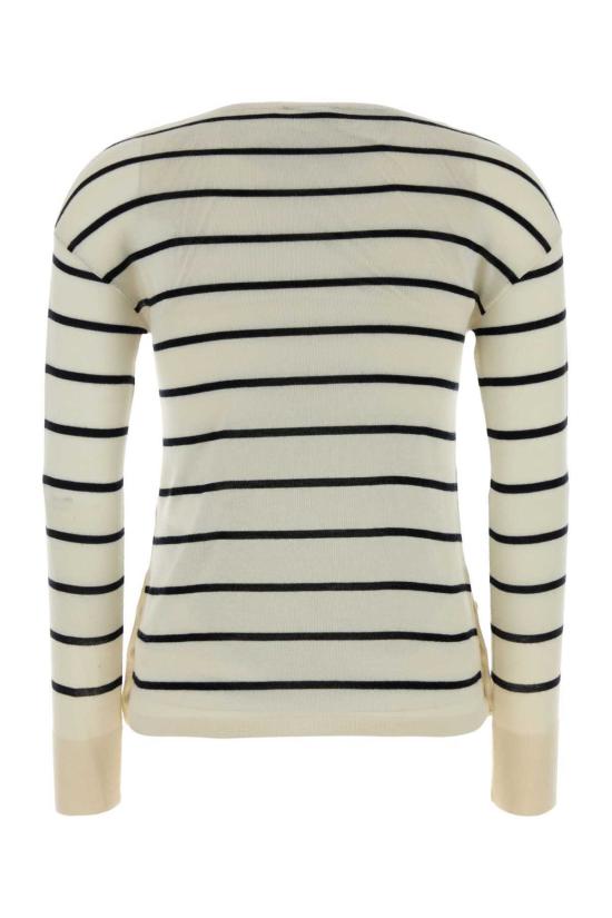  막스마라 스웨터 Max Mara Tabella 자수 캐시미어 블렌드  Bianco/Blu - MAX MARA