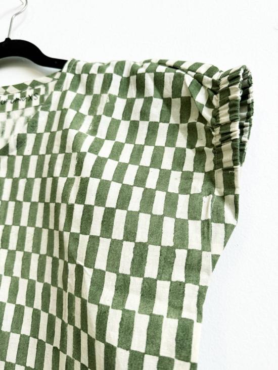  해피 프렌치 갱 블라우스 젤리아 탑 쁘띠 직사각형 - HAPPY FRENCH GANG