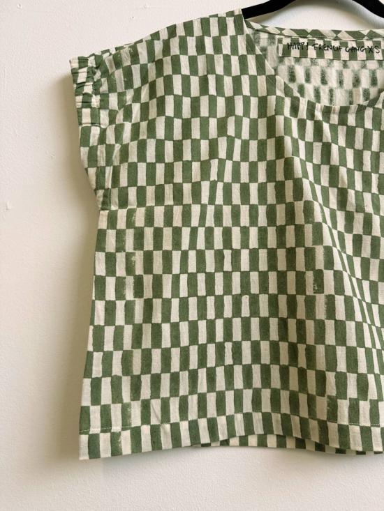  해피 프렌치 갱 블라우스 젤리아 탑 쁘띠 직사각형 - HAPPY FRENCH GANG