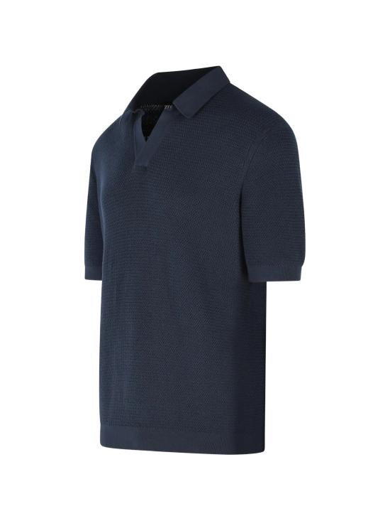 26SS 에르메네질도제냐 폴로 티셔츠 UHC26A3C31 B09 Blue - ERMENEGILDO ZEGNA