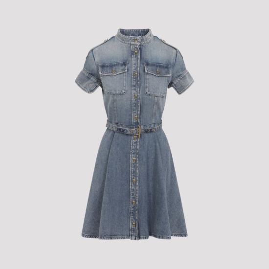 26SS 알렉산더 맥퀸 데님 원피스 857116 QMAD1 Grey - ALEXANDER MCQUEEN