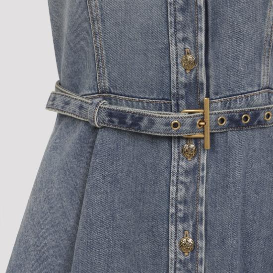 26SS 알렉산더 맥퀸 데님 원피스 857116 QMAD1 Grey - ALEXANDER MCQUEEN