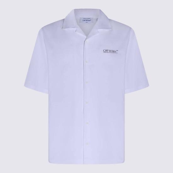  오프화이트 반팔 셔츠 코튼 셔츠 화이트