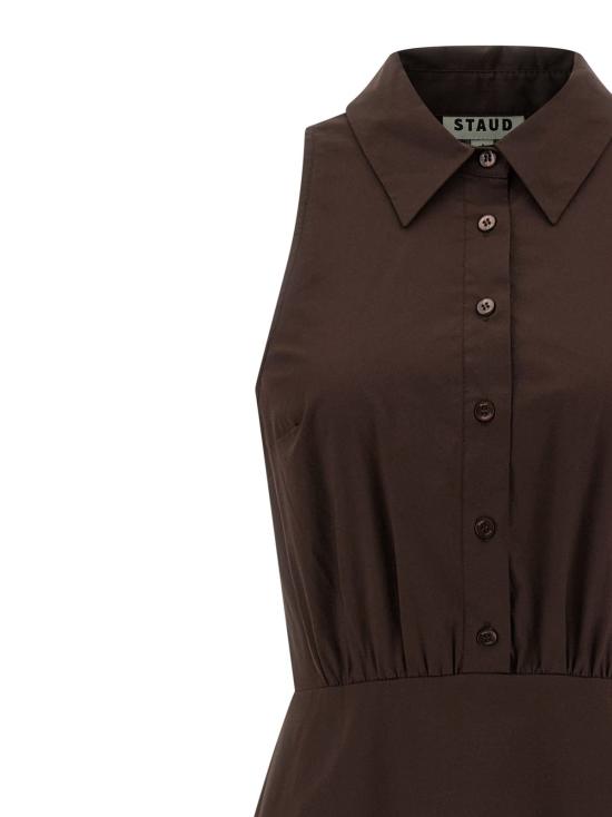  스타우드 롱 원피스 로미 드레스 브라운 - STAUD