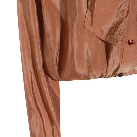 26SS 생로랑 블라우스 856436Y3K312005 Brown - SAINT LAURENT