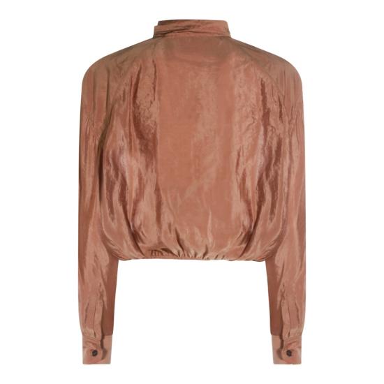 26SS 생로랑 블라우스 856436Y3K312005 Brown - SAINT LAURENT