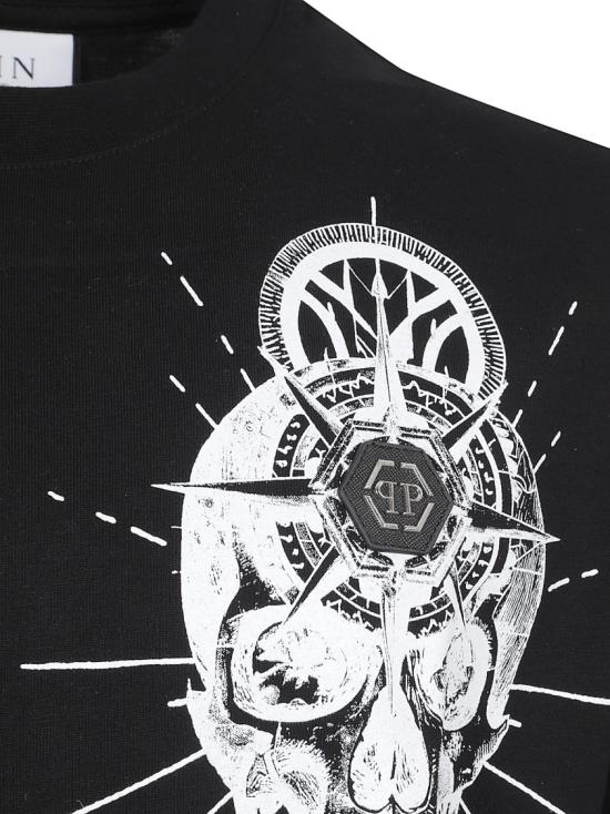 26SS 필립 플레인 반팔 티셔츠 MTK8857PJY002N02 Black - PHILIPP PLEIN