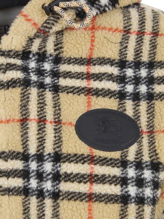 26SS 버버리 크롭 체크 플리스 후드 자켓 8118929 Grey - BURBERRY