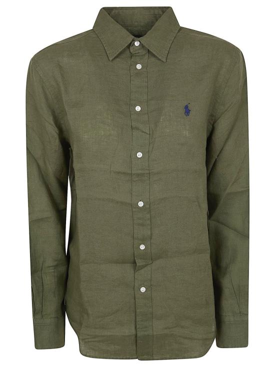 26SS 폴로 랄프로렌 포니 자수 리넨 셔츠 (211970730009) 211970730 507 Grey