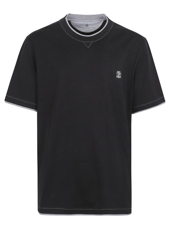 26SS 브루넬로 쿠치넬리 반팔 티셔츠 M0B137451G CCB75 Black