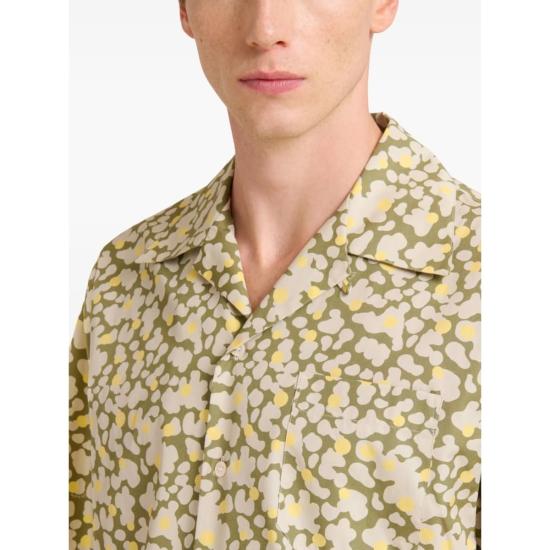  마르니 반팔 셔츠 셔츠 그린/뉴트럴 - MARNI