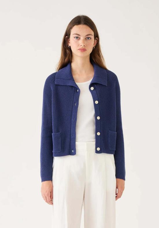  데미리 뉴욕 가디건 데밀리 모건 코튼 린넨  인디고 - DEMYLEE