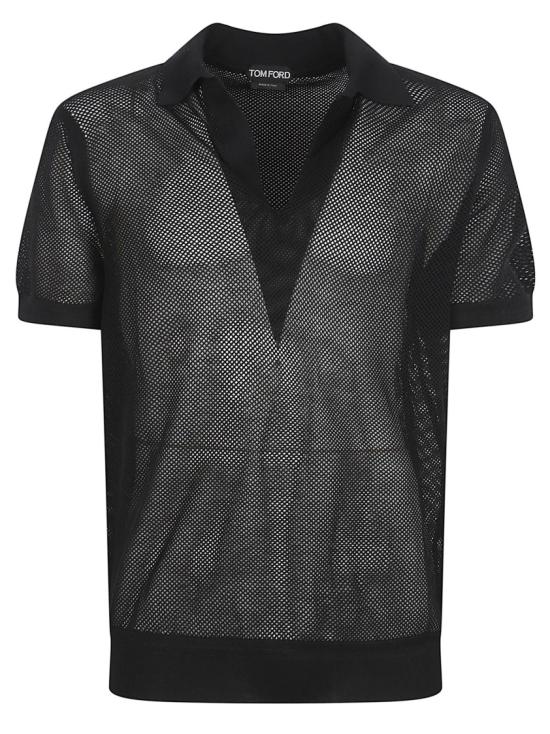 26SS 톰포드 폴로 티셔츠 KPS040YMC046NAA Black