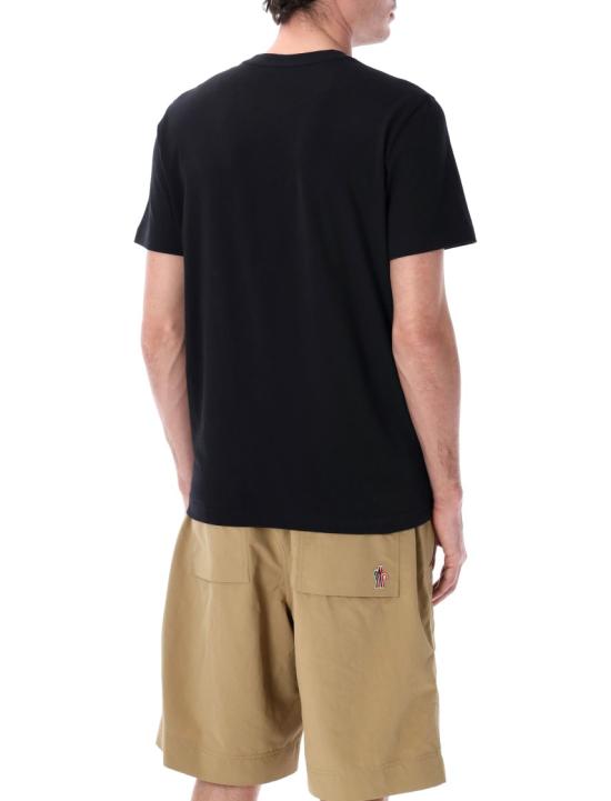 25FW 몽클레어 몬 덕 로고 코튼 티셔츠 8C0006489AHD Black - MONCLER