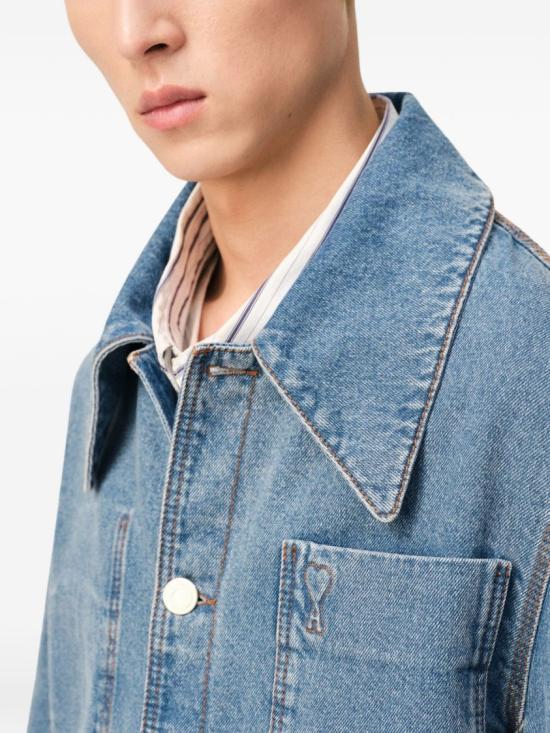 26SS 아미 데님 셔츠 UJK899 DE0046 480 Blue - AMI