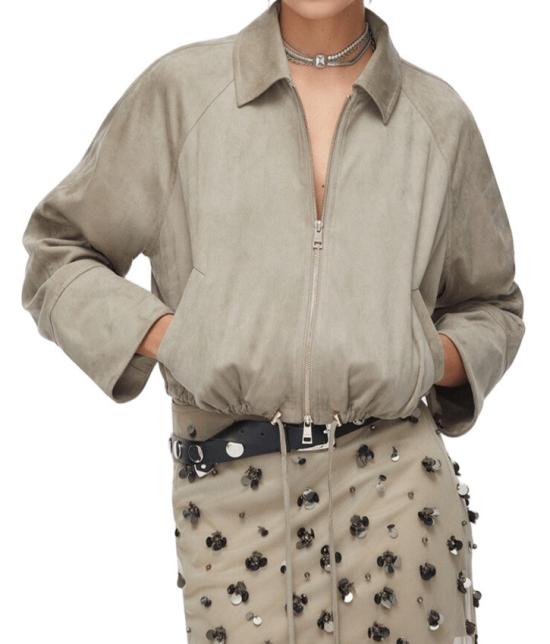 26SS 리우조 봄버 자켓 WA6168 E1090 Grey - LIU JO